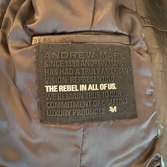 Andrew Marc Women's Leather Biker Jacket - Picture 8 of 10